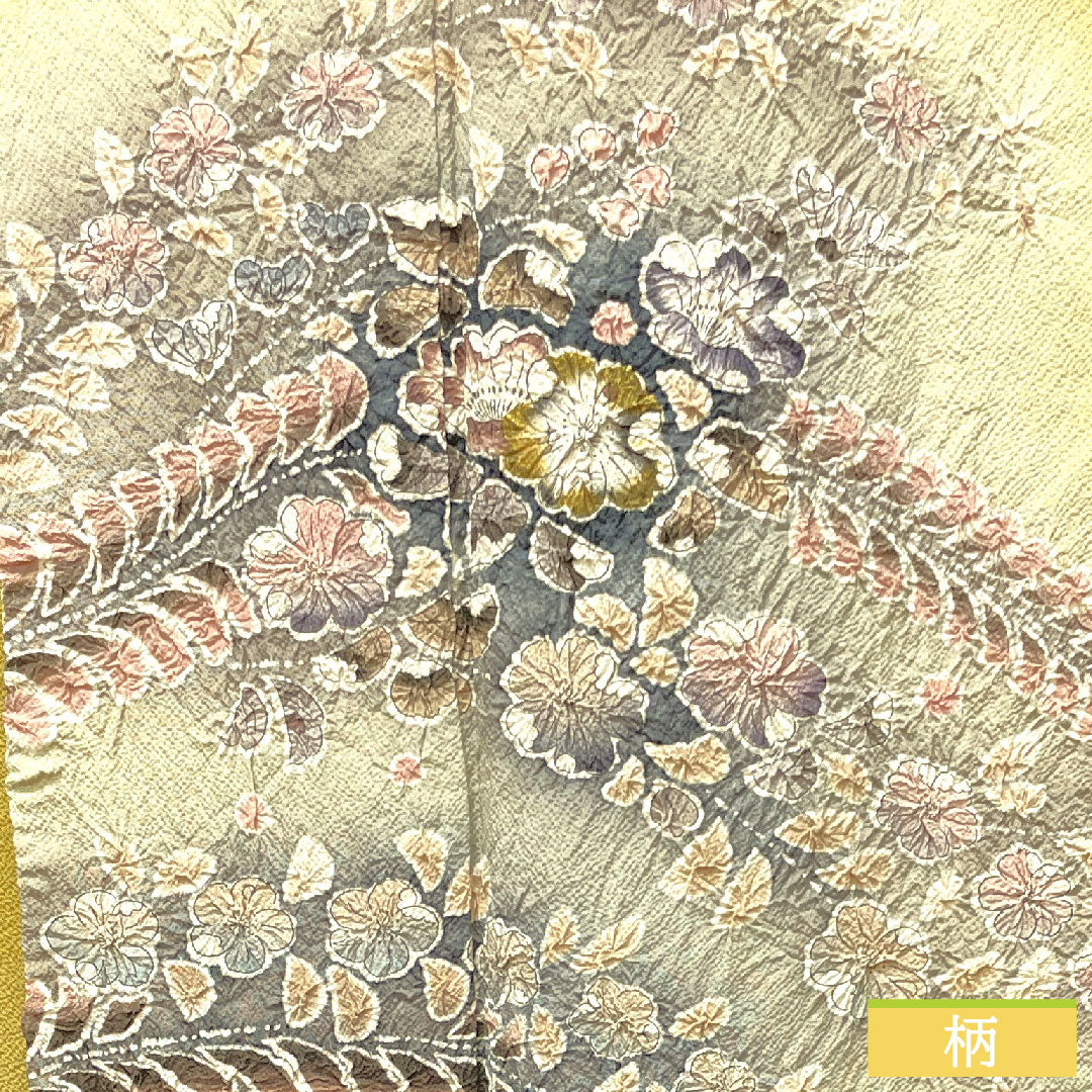 訪問着 正絹 袷 身丈157.5cm 裄丈63.5cm 楊梅色 辻ヶ花 Sランク ベージュ系 1112003512325