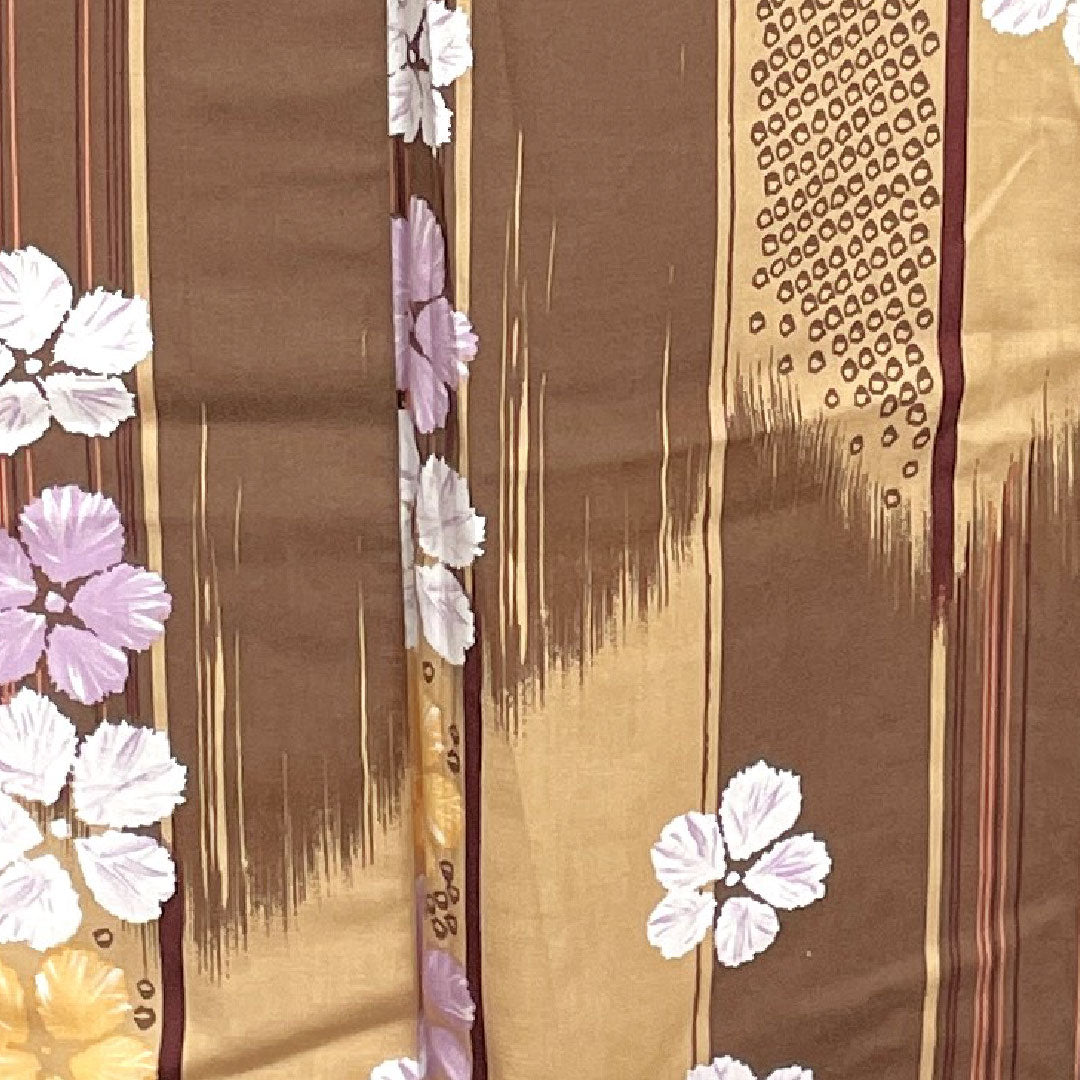 浴衣 抽象模様 木綿 Bランク 単衣 身丈161.5cm 裄丈66.5cm 茶系 1118001054414