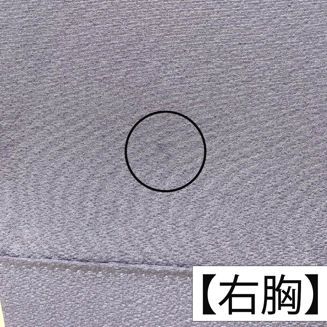 色無地 正絹 Aランク 身丈160.5cm 裄丈67cm 似藤色(にせふじいろ) ちりめん地 素無地 一つ紋 袷 紫系 1114003123420