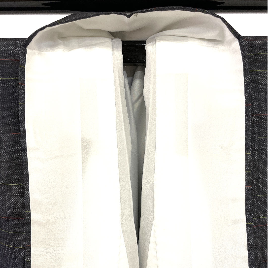 大島紬 身丈160cm 幾何学模様 正絹 Aランク 袷 紺系 1116001383418