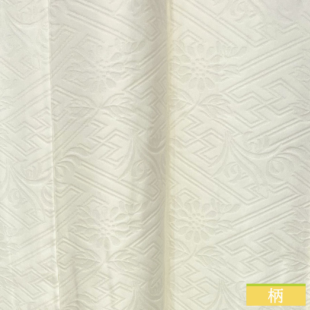 Nagajuban (long undergarment) made of pure silk, length 126cm, sleeve length 66cm, lined, Saaya pattern, chrysanthemum, S rank, white, 1129000662311