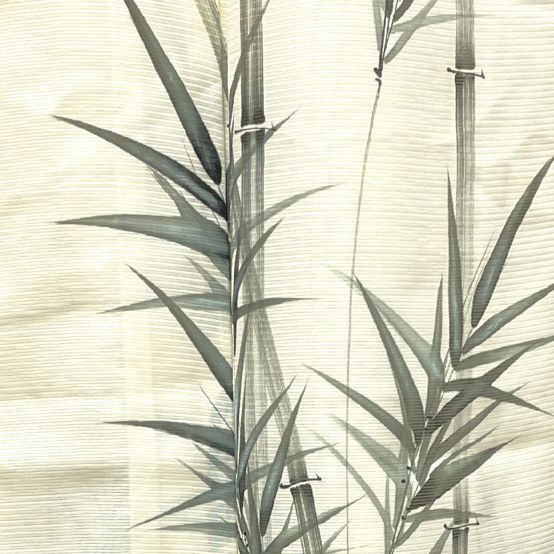 夏物 正絹 訪問着 身丈159cm 裄丈64cm 乳白色(にゅうはくしょく) 竹 絽 Sランク クリーム系 1132000482315