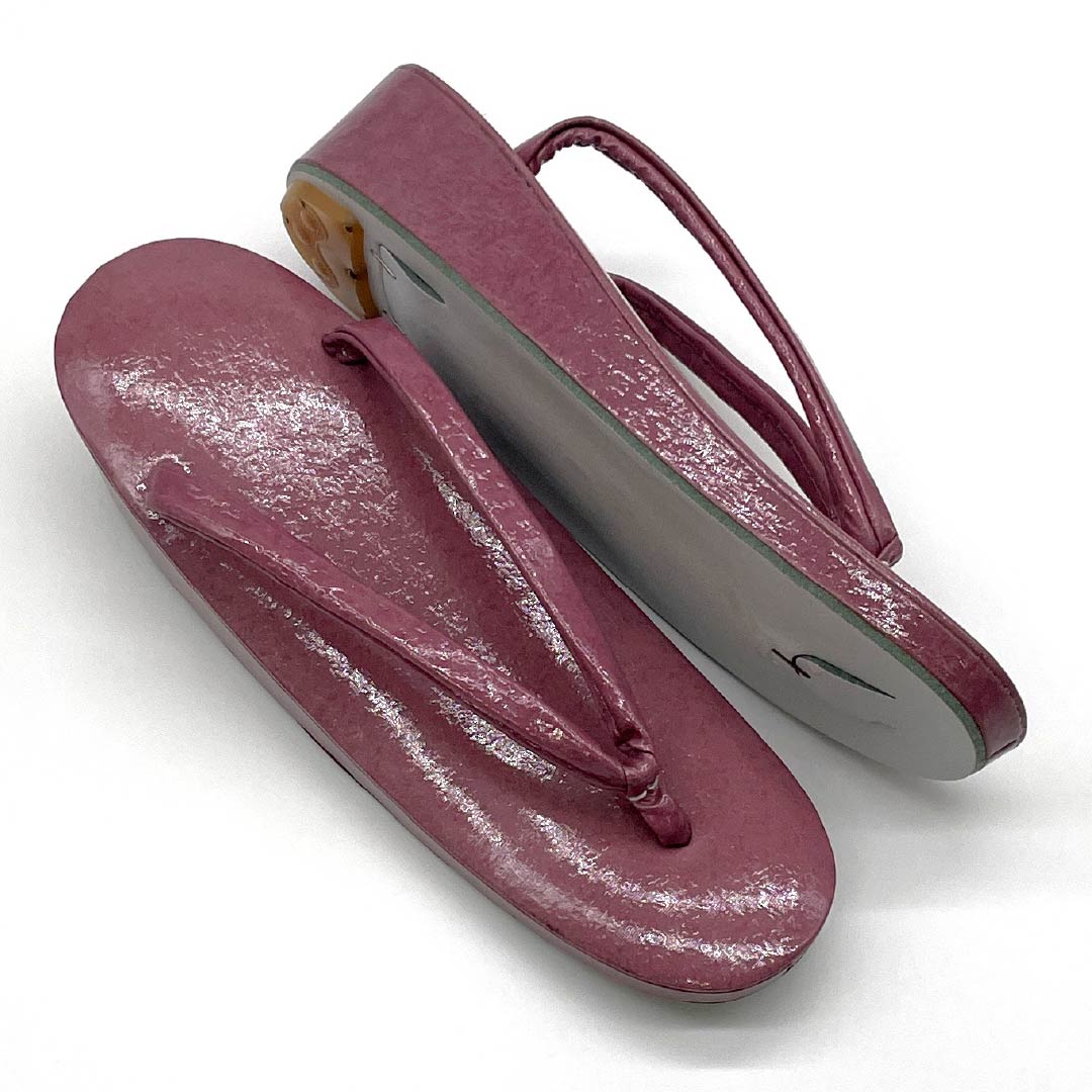 (Like New) Semi-Formal Zori Sandal and Bag Set, Grade A, Bijinsai Color (Purple), Solid Color, Size M, 1133000263320