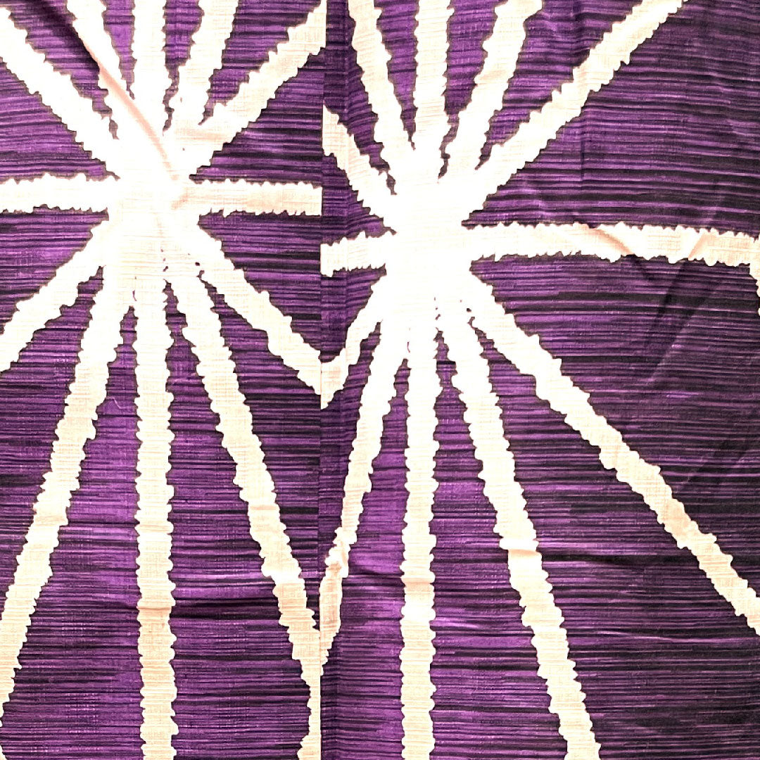 浴衣 麻の葉 木綿 Sランク 単衣 身丈162.5cm 裄丈69.5cm 紫系 1118003942420