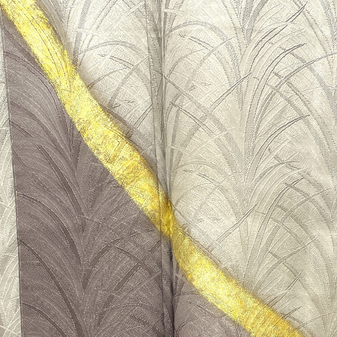 訪問着 正絹 袷 身丈150cm 裄丈62cm 雲井鼠色 大王松 作家物 しつけ糸付き 未使用品 Sランク グレー系 1112002892122