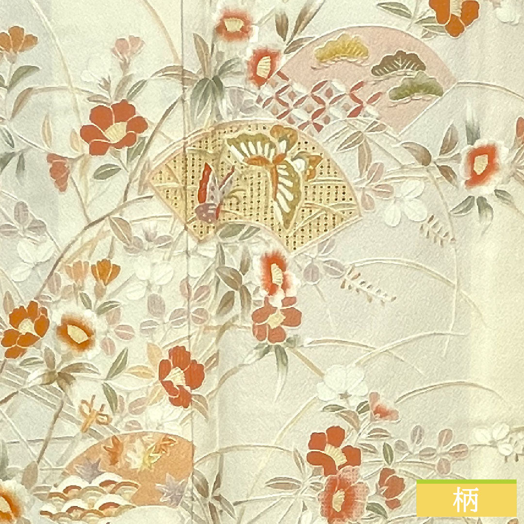 訪問着 正絹 袷 身丈167.5cm 裄丈66.5cm 一重梅色 蘇州刺繡 汕頭刺繡 吉祥文様 Sランク ピンク系 1112004062513