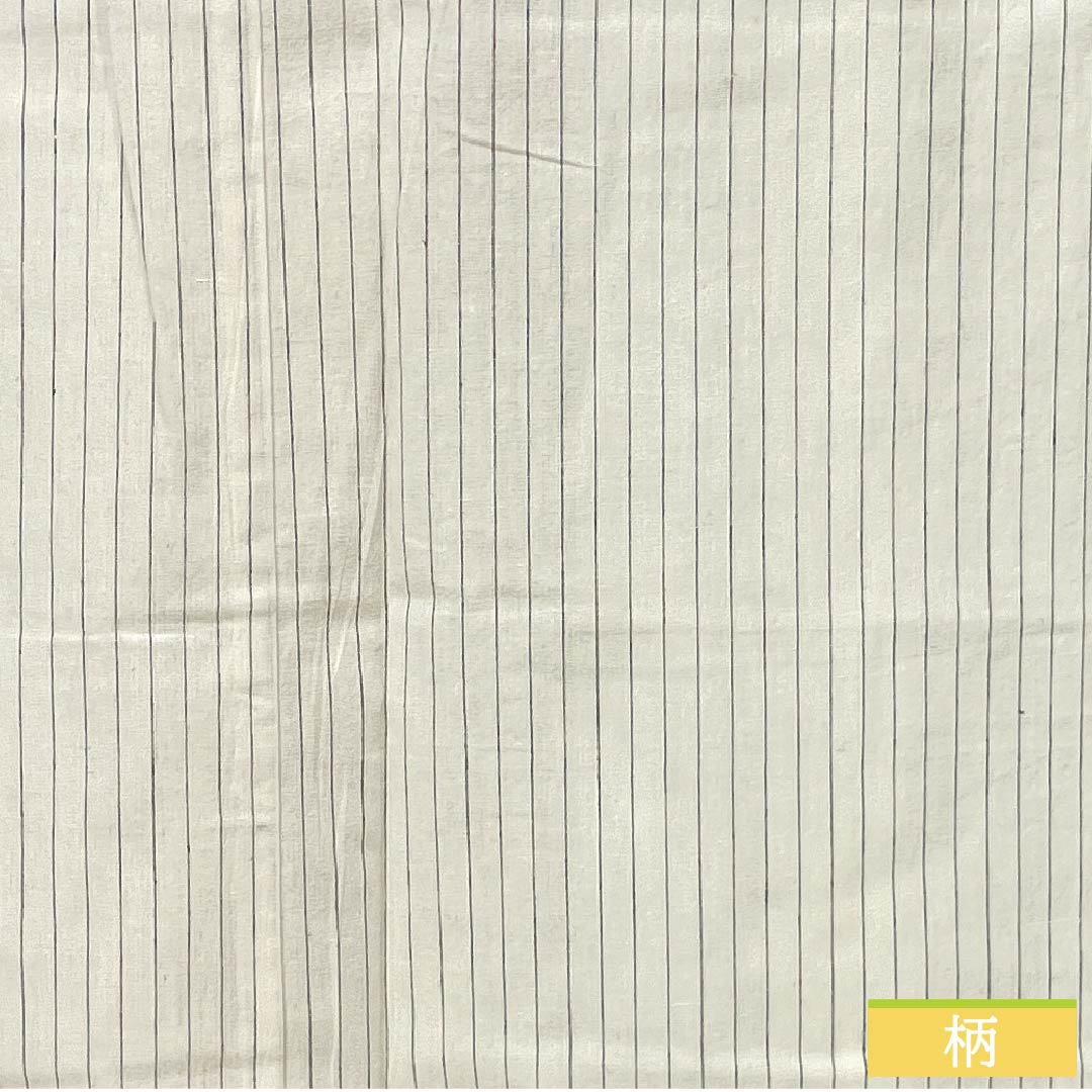 男性用浴衣 木綿 身丈149.5cm 裄丈73.5cm 白土色(しらつちいろ) 縞 Sランク 単衣 白系 1138000062411