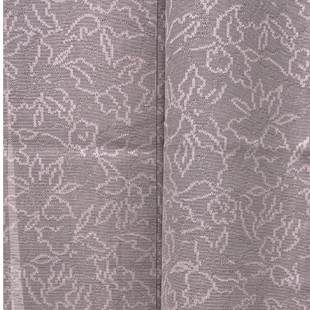 Summer pure silk komon length 155.5cm sleeve length 63.5cm light brown floral pattern gauze S rank purple 1132000222320