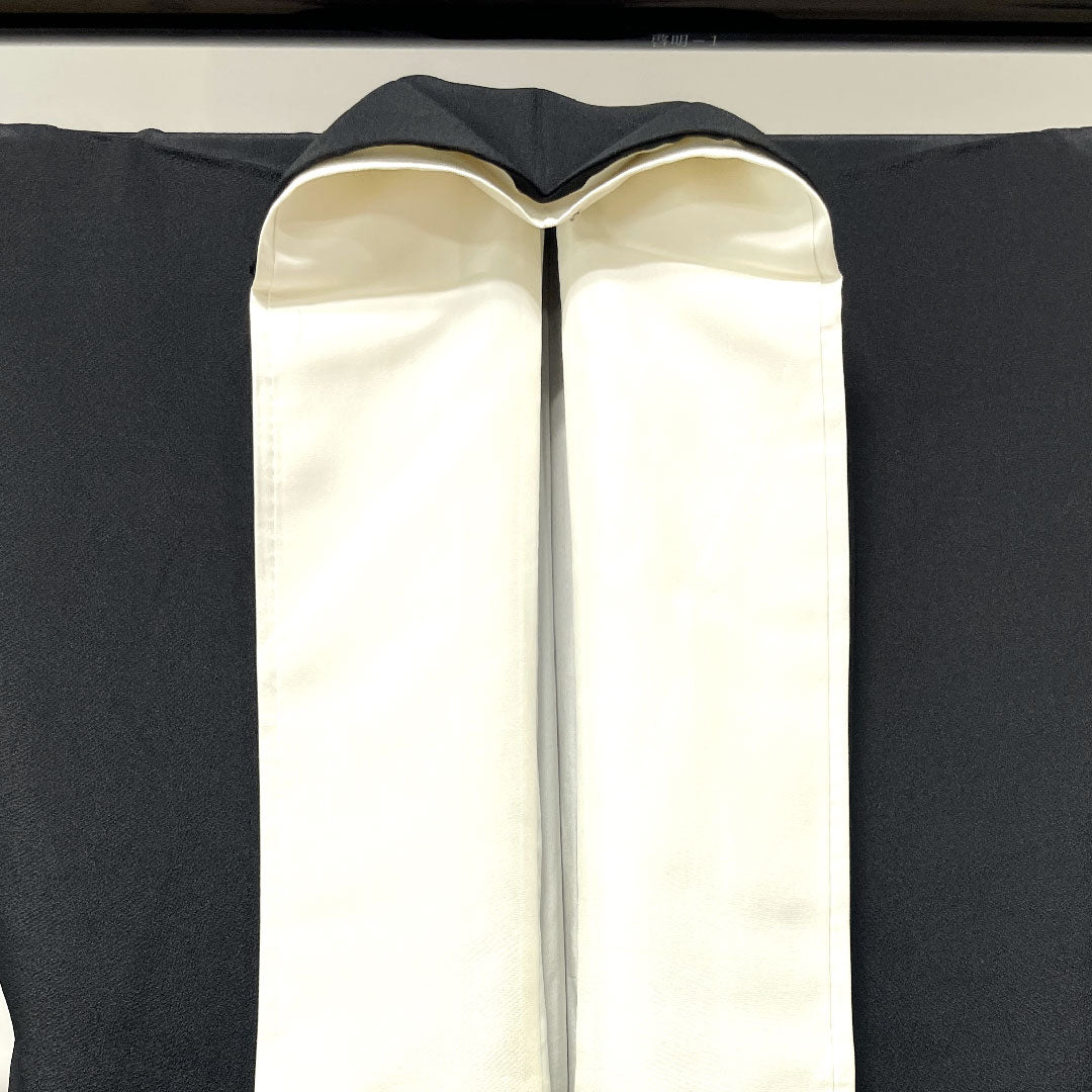 黒留袖 身丈165cm 裄丈62.5cm 袷 京友禅 花車 丸に五三桐 正絹 Sランク 五つ紋 黒系 1111000602510