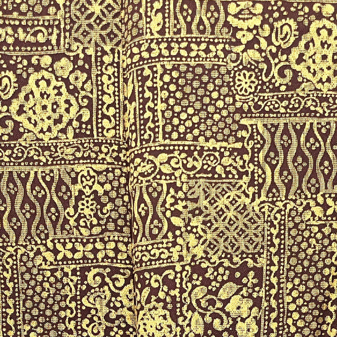 Komon, Length 156cm, Sleeve length 63.5cm, Awase, Iron black, Abstract pattern, Pure silk, S rank, Brown, 1115003422314