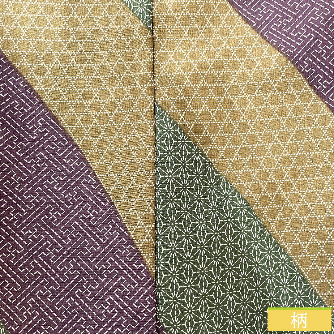 道中着 ポリエステル 身丈83.5cm 裄丈66cm 幾何学模様 洗える着物 Sランク 袷 グラデーション系 1117000872999