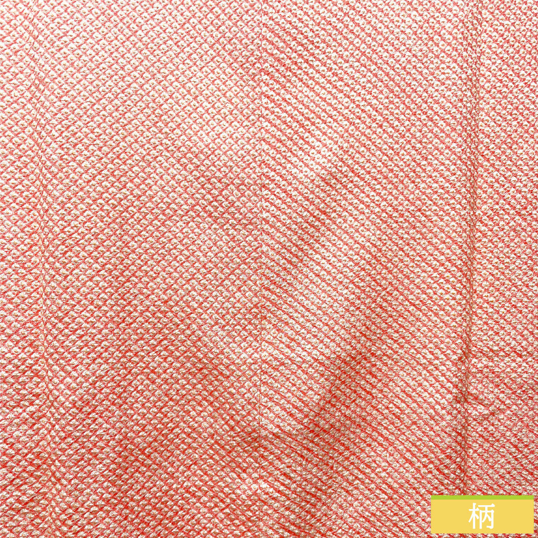 道行コート 正絹 身丈80.5cm 裄丈63cm 薄紅梅色 総絞り 鹿の子絞り Sランク 袷 ピンク系 1117000732913