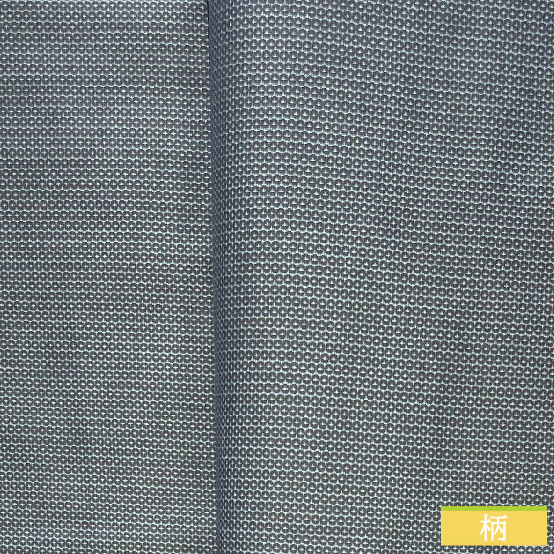 男物 正絹 身丈145cm 裄丈70.5cm 大島紬 亀甲模様 しつけ糸付き 未使用品 Sランク 袷 紺系 1119000792418