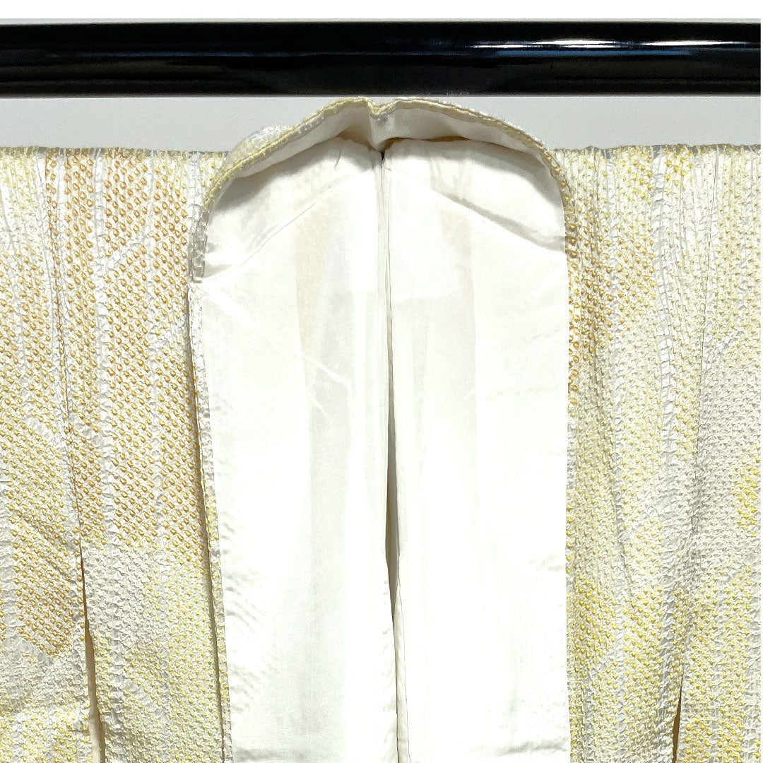 Komon, Length 153.5cm, Sleeve length 60cm, Awase, All tie-dye, Geometric pattern, Pure silk, S rank, Gradation, 1115002522299