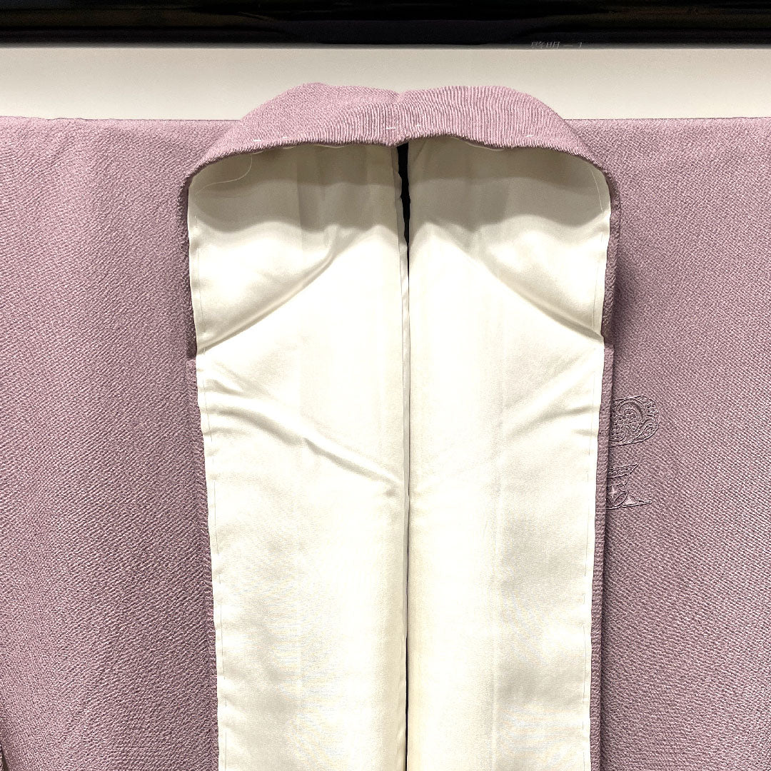 訪問着 袷 身丈156cm 裄丈65cm 未使用品 しつけ糸付き 薄藤色 蘇州刺繡 正絹 Sランク 紫系 1112002232320