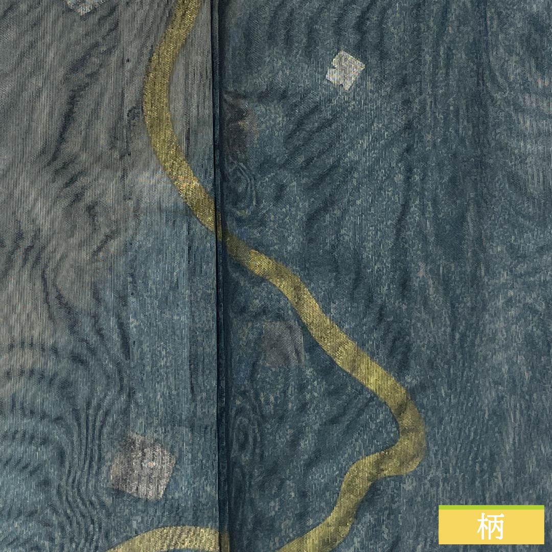 夏物 正絹 訪問着 身丈154.5cm 裄丈65cm 京友禅 抽象柄 紗袷 Sランク グラデーション系 1132001972299