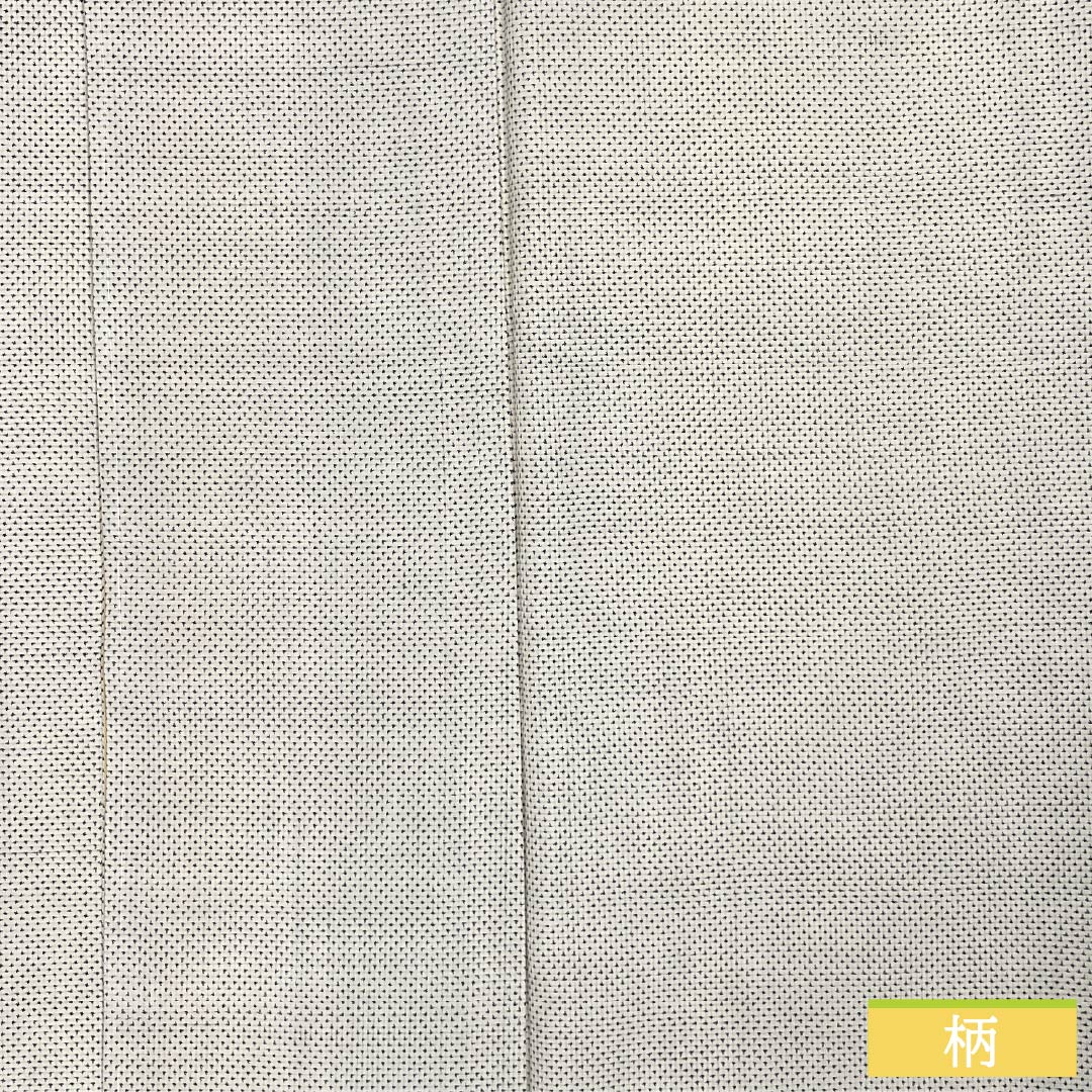 紬 正絹 Sランク 身丈157cm 裄丈63.5cm 生成り色(きなりいろ) 白大島 蚊絣 しつけ糸付き 袷 白系 1116004362311