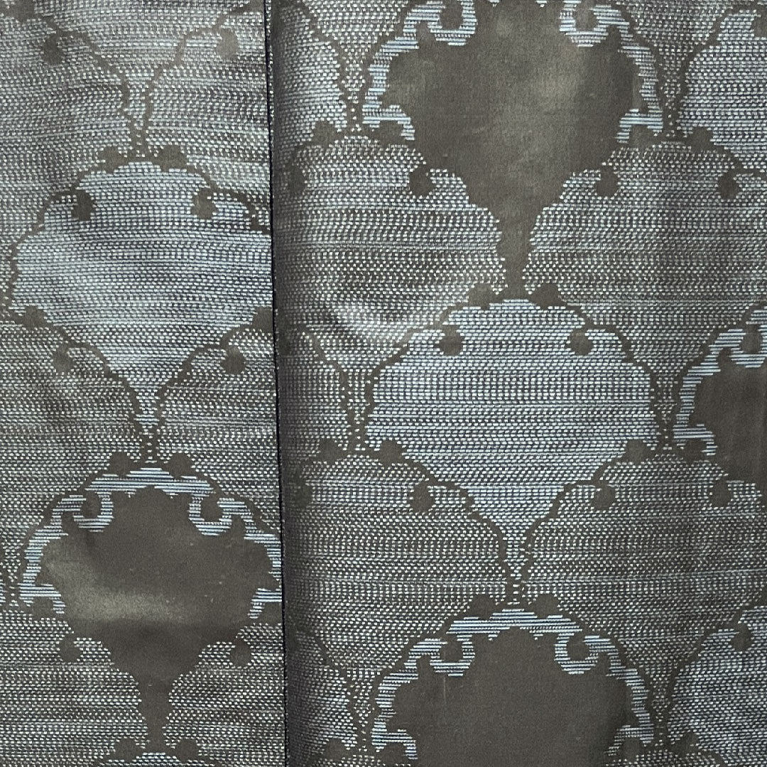 大島紬 身丈160.5cm 裄丈63.5cm 緯総絣 雪輪 正絹 Aランク 袷 紺系 1116002823418