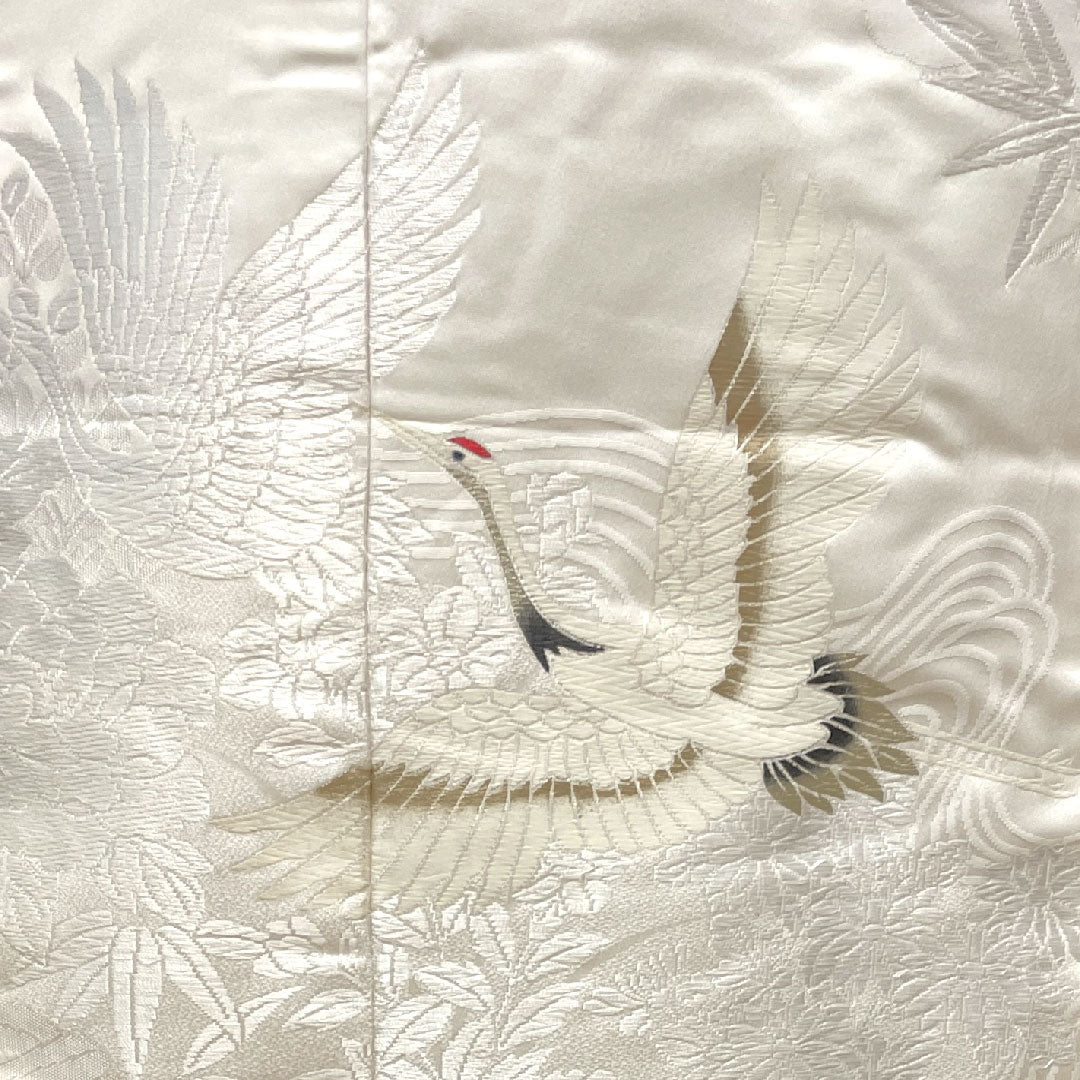 白無垢 身丈191cm 唐織 春爛百花紋 正絹 Bランク 袷 白系 1110000544911