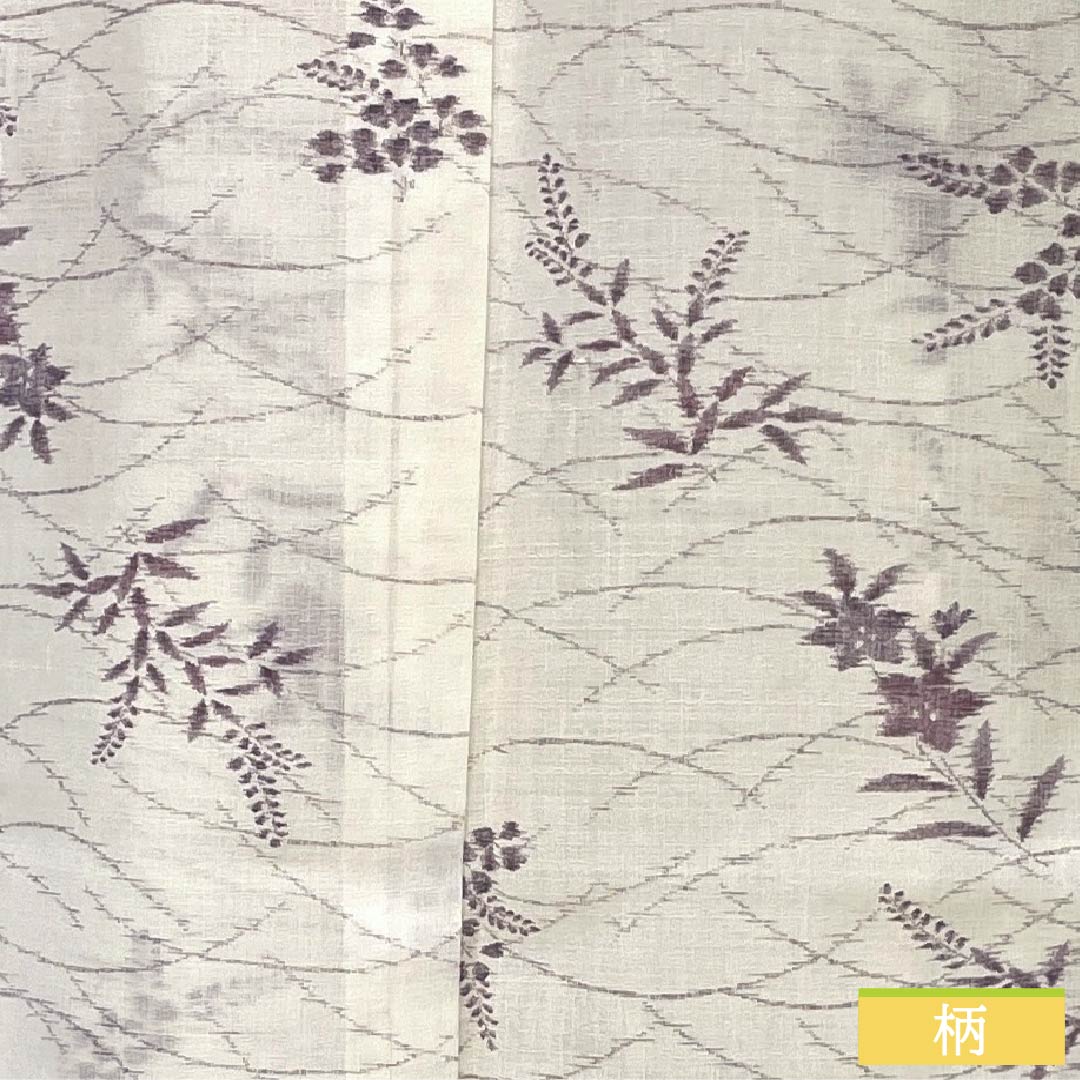 Summer linen tsumugi (pongee) kimono, length 165cm, sleeve length 69cm, milky white (nyuhakushoku) Ojiya-chijimi (Ojiya-style silk) with floral and gauze patterns, rank A, white, product number 1132002683511