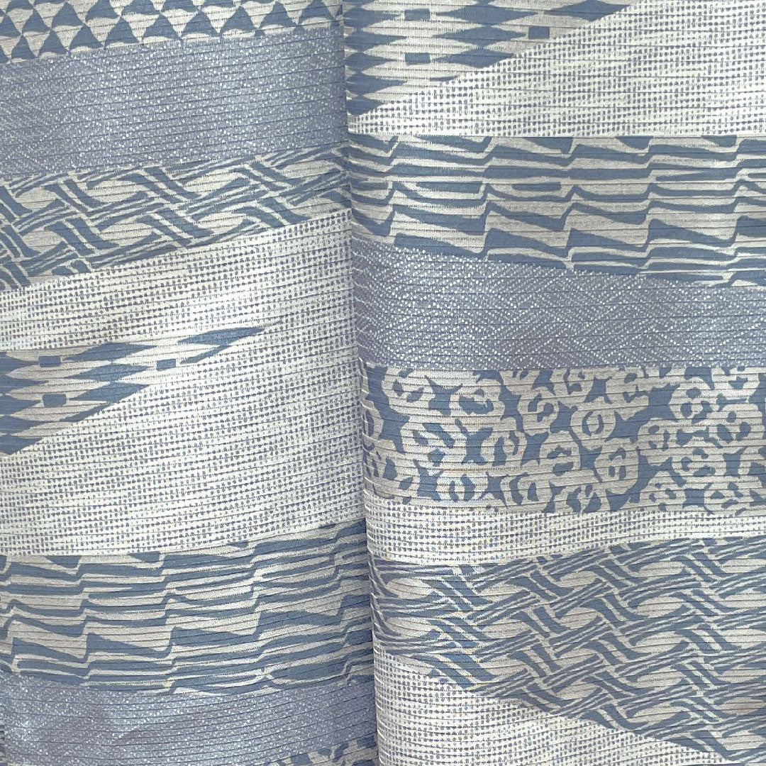 Summer kimono, polyester, komon, length 155.5cm, sleeve length 61.5cm, washable kimono, Edo komon, stencil dyeing, with basting thread, silk, A rank, gray, 1132000453322