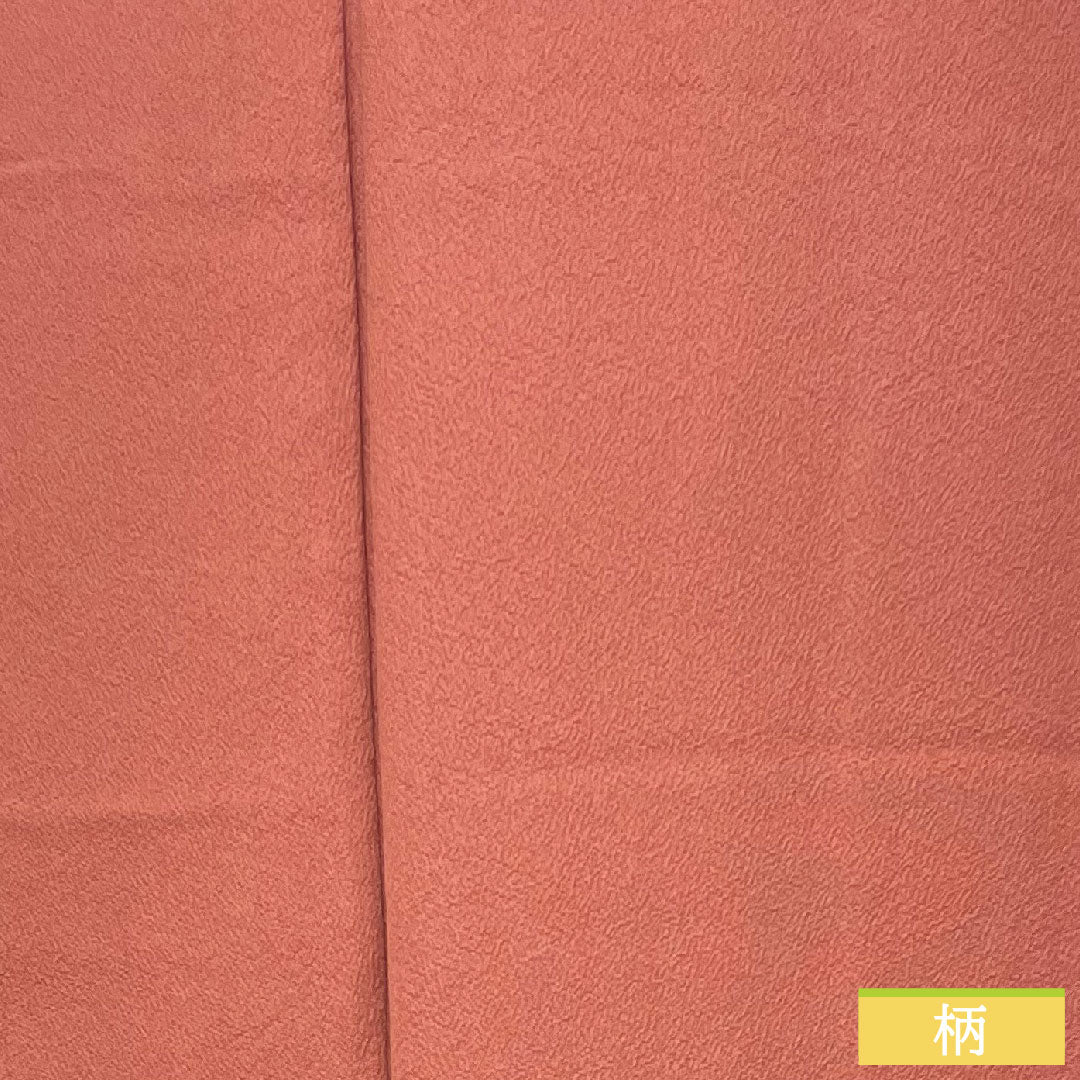 Plain color, pure silk, length 164cm, sleeve length 67.5cm, sappan color, plain color, one crest, chuin katabami, lined, A rank, red, 1114001303412
