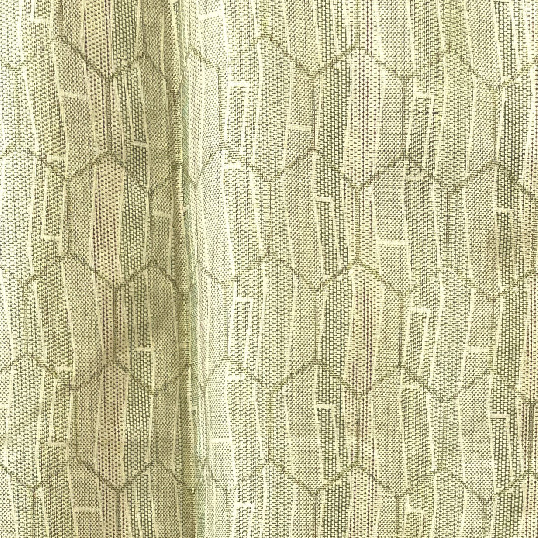 Tsumugi, Length 148cm, Sleeve length 64cm, Sulfur color, Tortoise shell, Pure silk, A rank, Lined, Green, 1116002563119