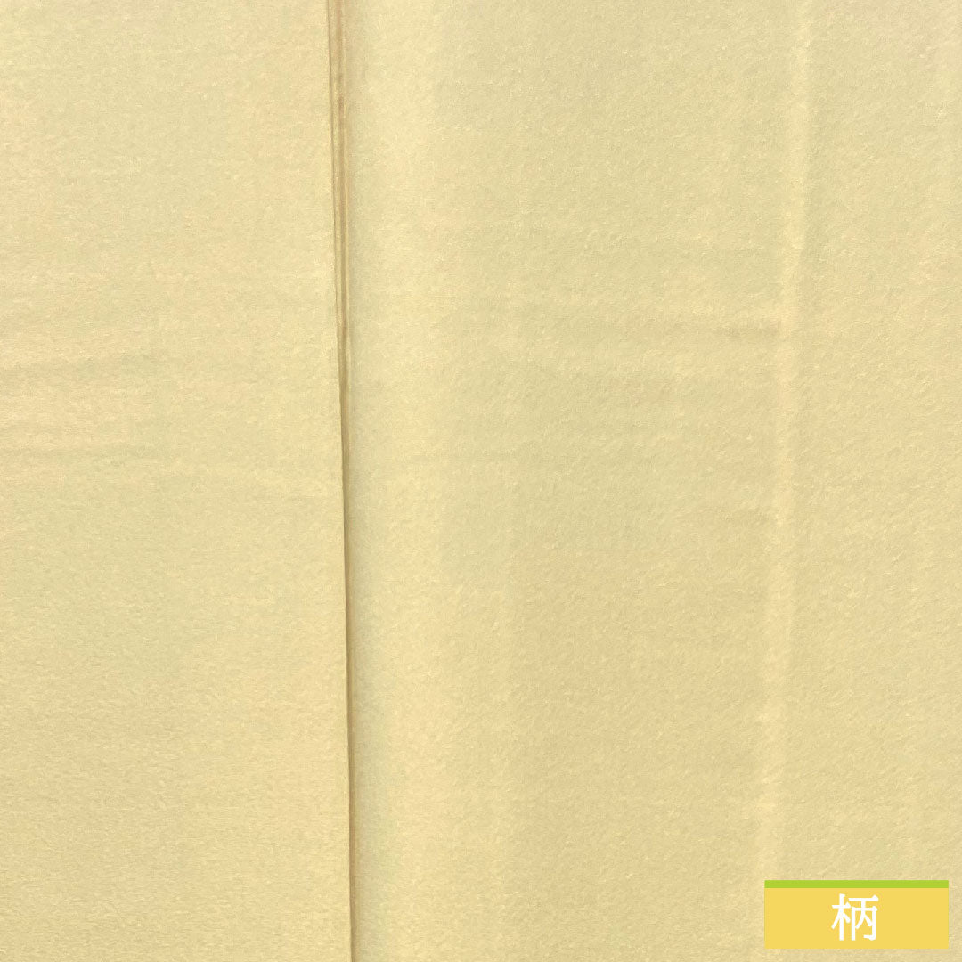 色無地 正絹 身丈155.5cm 裄丈64.5cm 東京白茶色(とうきょうしらちゃいろ) 素無地 梅鉢 袷 Aランク 黄系 1114001463323