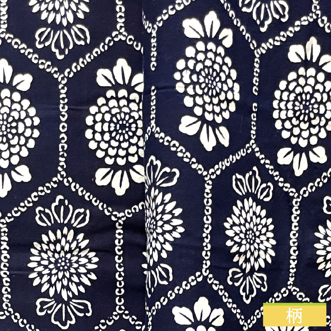 Yukata Cotton Length 149.5cm Sleeve length 62.5cm S rank Single layer Navy blue Ping Pong Mum 1118004612118