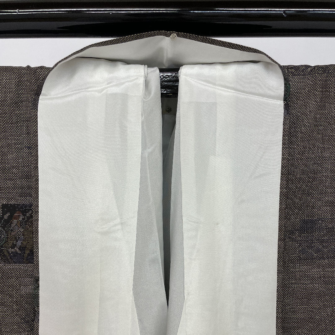 大島紬 身丈156cm 裄丈65cm 9マルキ 正絹 Sランク 袷 茶系 1116000492314