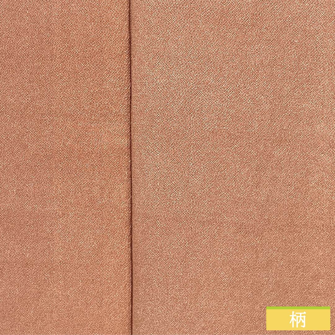 小紋 正絹 Aランク 身丈157.5cm 裄丈63cm 単衣 緋褪色(ひさめいろ) 江戸小紋 鮫柄 五三桐 縫い紋 橙系 1115007223326
