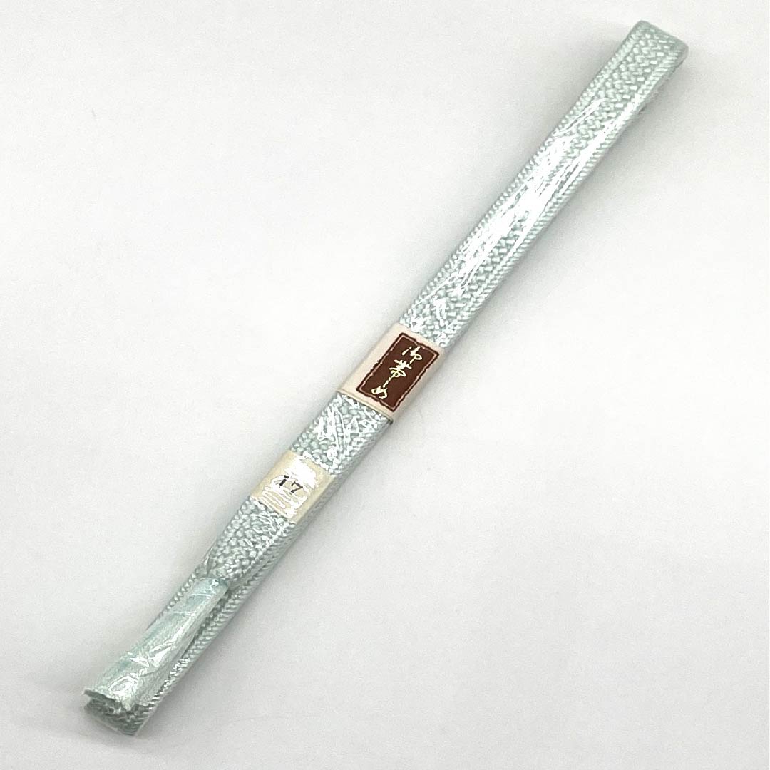 (新古品) 帯締め・帯揚げセット 正絹 Aランク 青白磁色(せいはくじいろ) 絞り 流水 長さ約156cm 幅約1.6cm セミフォーマル 水色系 1141000013324