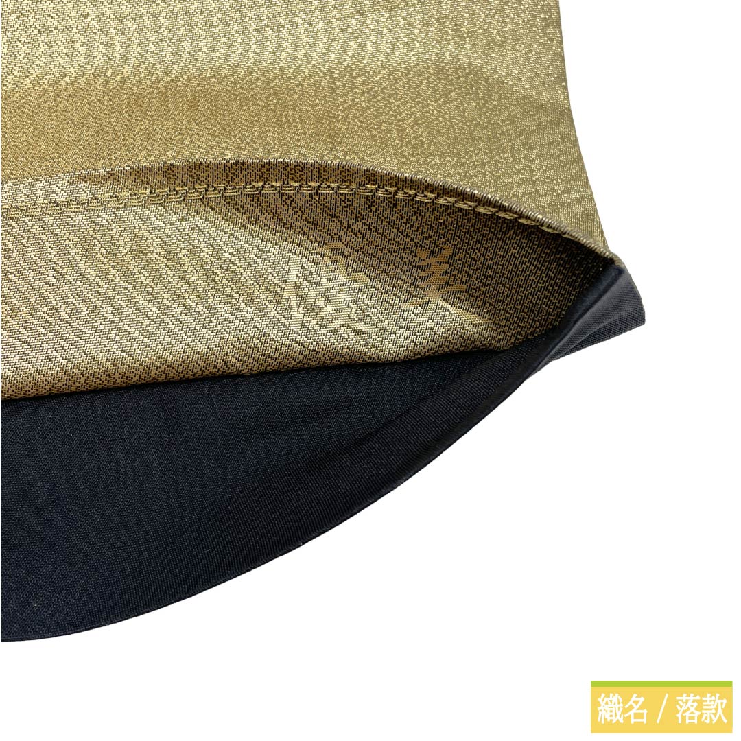 袋帯 正絹 Aランク 金色(きんいろ) 抽象模様 優美 入卒式 帯丈428cm 六通 セミフォーマル 金系 1123018543321