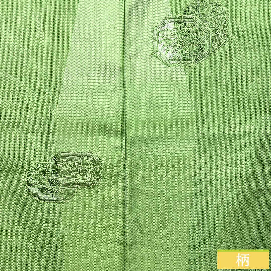 羽織 正絹 身丈74.5cm 裄丈60.5cm 薄青色(うすあおいろ) しつけ糸付き 未使用品 抽象模様 Sランク 夏物 緑系 1117000992919