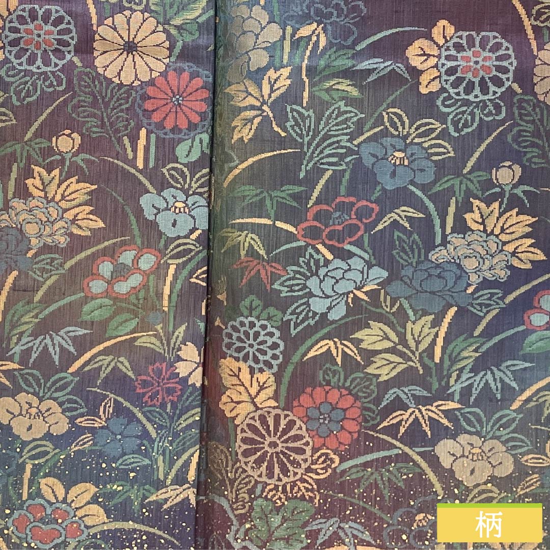 訪問着 正絹 Sランク 袷 身丈161cm 裄丈64cm 紬地 草花 しつけ糸付き グラデーション系 1112007012499