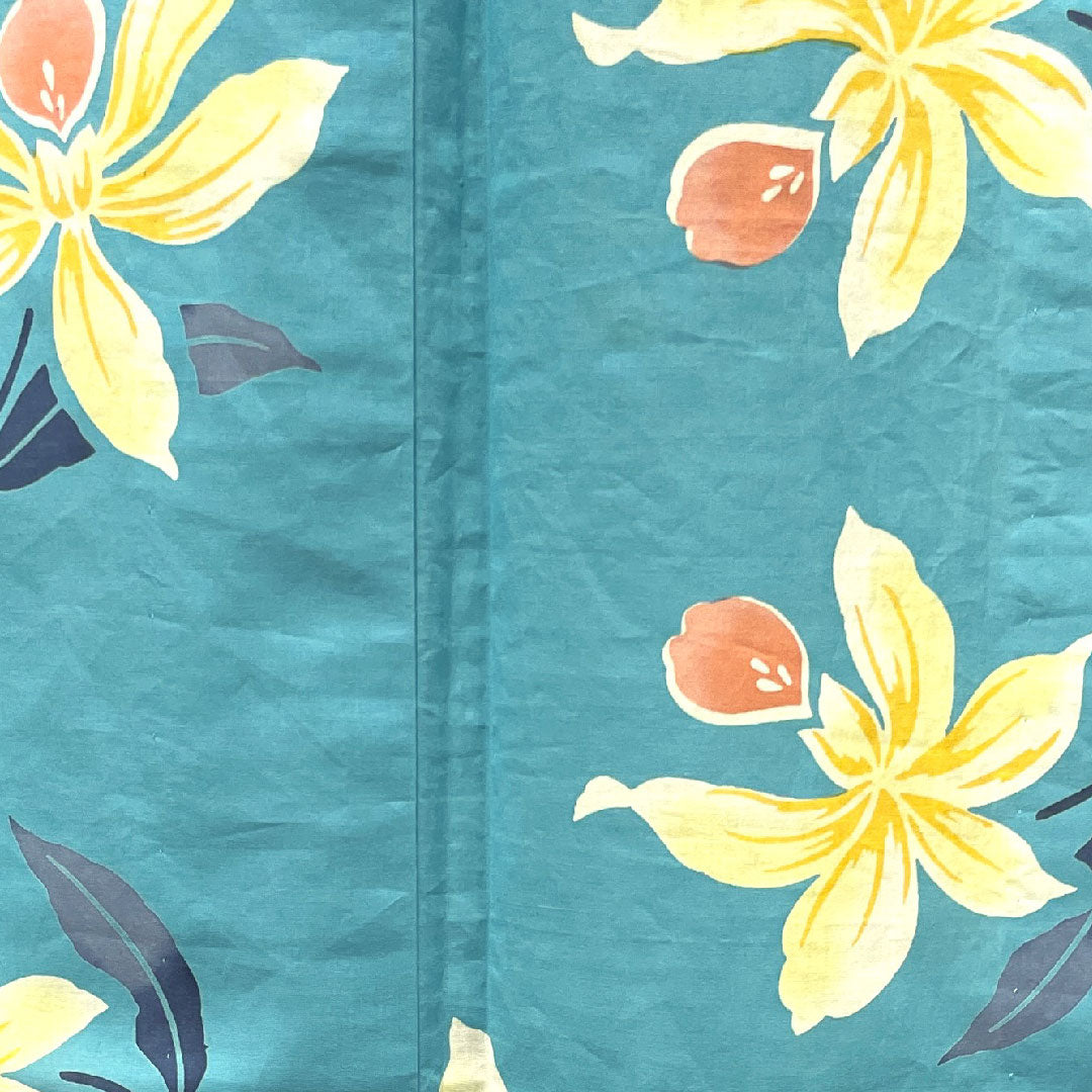 浴衣 水浅葱色 鬼灯 木綿 Sランク 単衣 身丈175.5cm 裄丈70.5cm 水色系 1118003022824