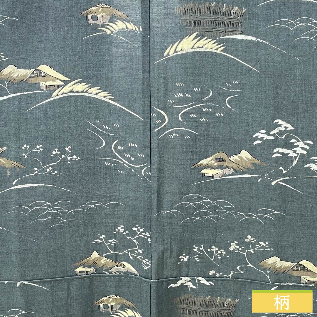 Men's wool nagajuban (long under-kimono), A-rank, length 142cm, sleeve length 66cm, nandonegumi (gray), Chayatsuji, single layer, gray, 1140000683422