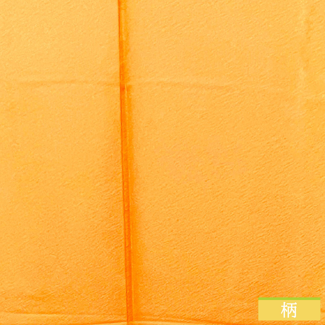 Plain color, pure silk, length 164cm, sleeve length 64.5cm, apricot color, plain color, Gosankiri, with basting thread, lined, S rank, orange color, 1114001152426