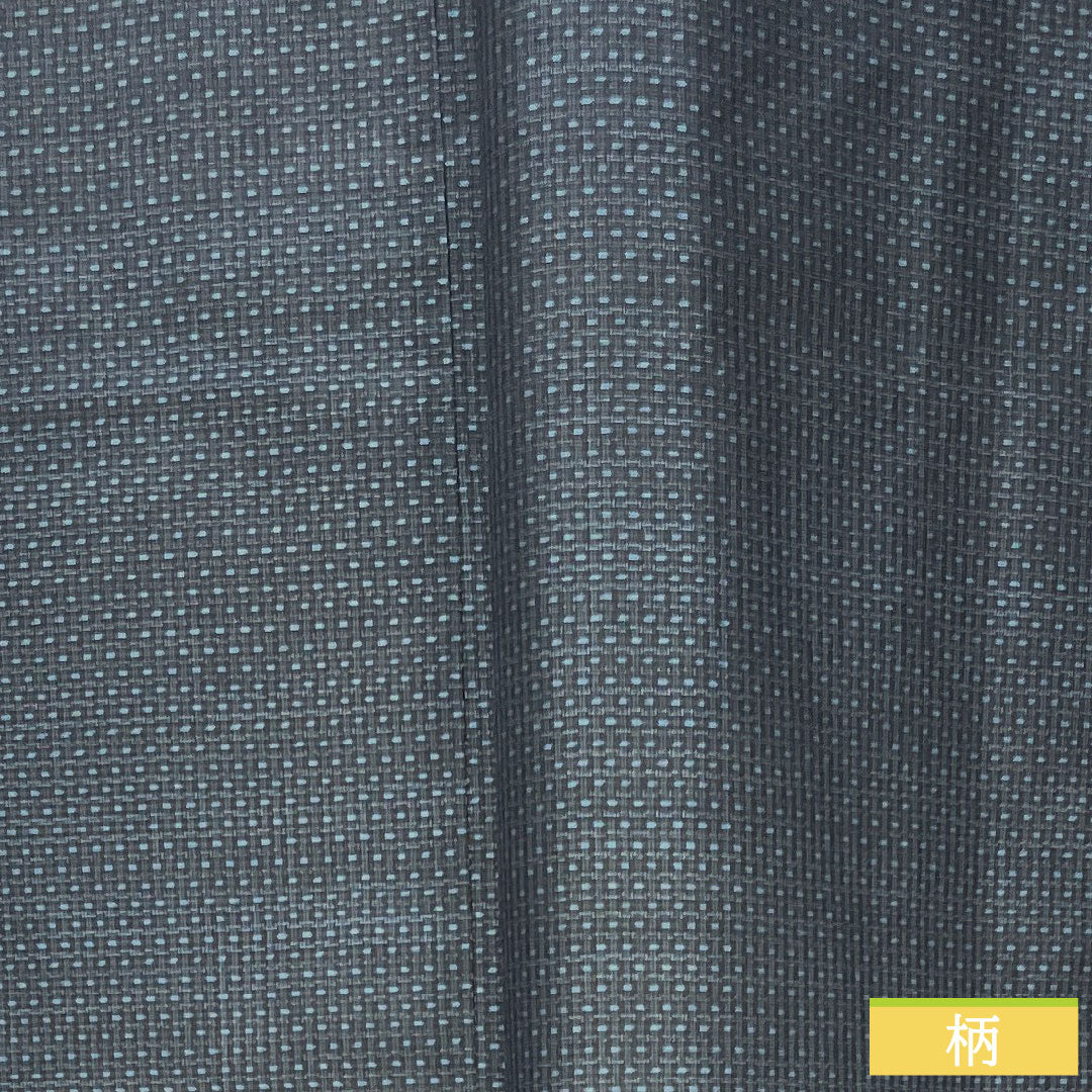 男物 正絹 身丈151cm 裄丈66.5cm 大島紬 緯総絣 Sランク 袷 紺系 1119000822518