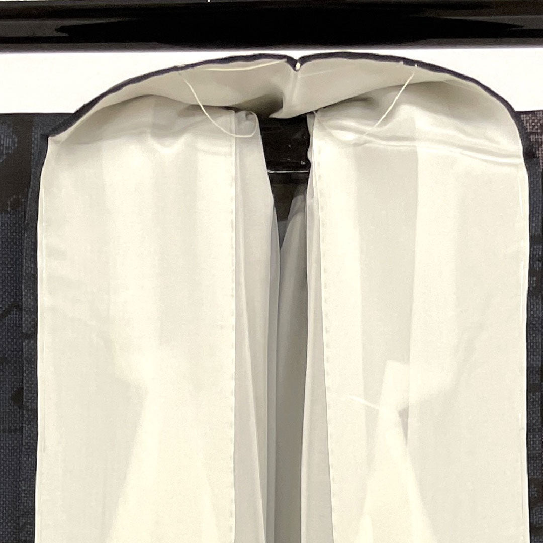 大島紬 身丈164cm 裄丈65cm 5マルキ 流水 色紙・花模様 正絹 Sランク 袷 紺系 1116000682318