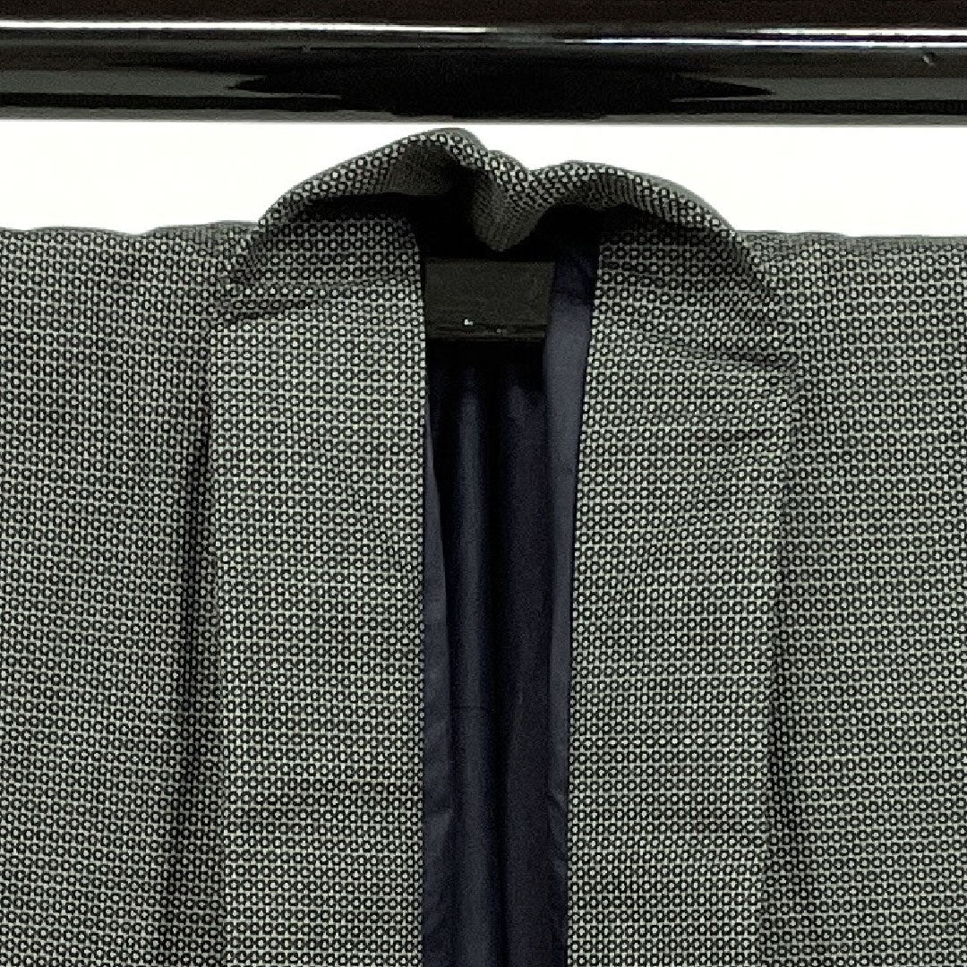 男物 身丈140cm 裄丈68cm 十字絣 アンサンブル 正絹 Sランク 袷 黒系 1119000272410