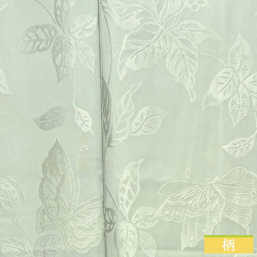 Plain color, pure silk, length 155.5cm, sleeve length 63cm, blue-and-white porcelain color, butterfly and flower pattern, three-way split katabami, lined, S rank, gray 1114001492322