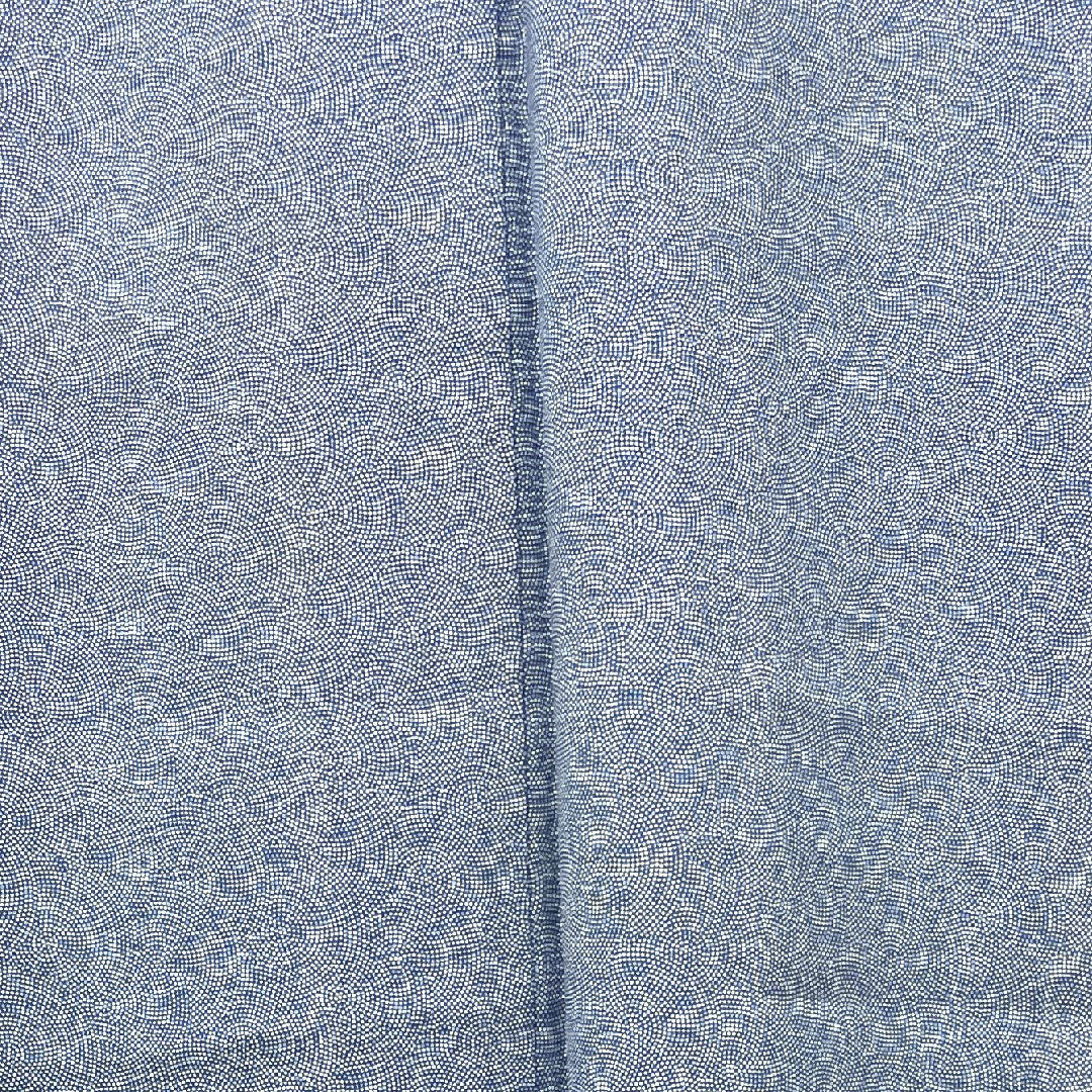 夏物 正絹 小紋 身丈149cm 裄丈63.5cm 勿忘草色(わすれなぐさいろ) 江戸小紋 鮫小紋 中陰花菱 絽 Aランク 青系 1132001593117