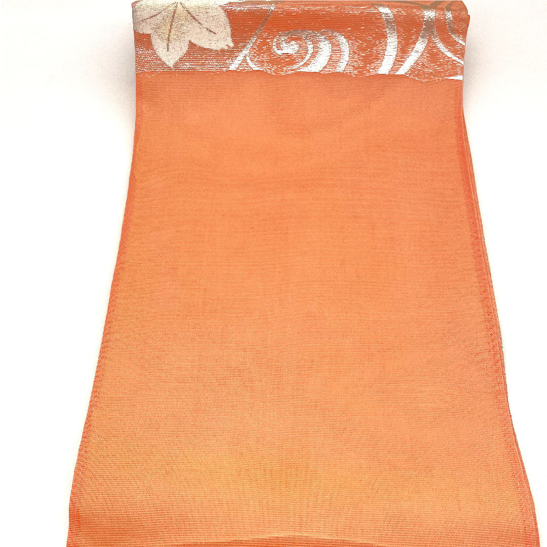 袋帯 紗 竜田川模様 帯丈432cm 正絹 Aランク 六通 フォーマル ピンク系 1123004103313