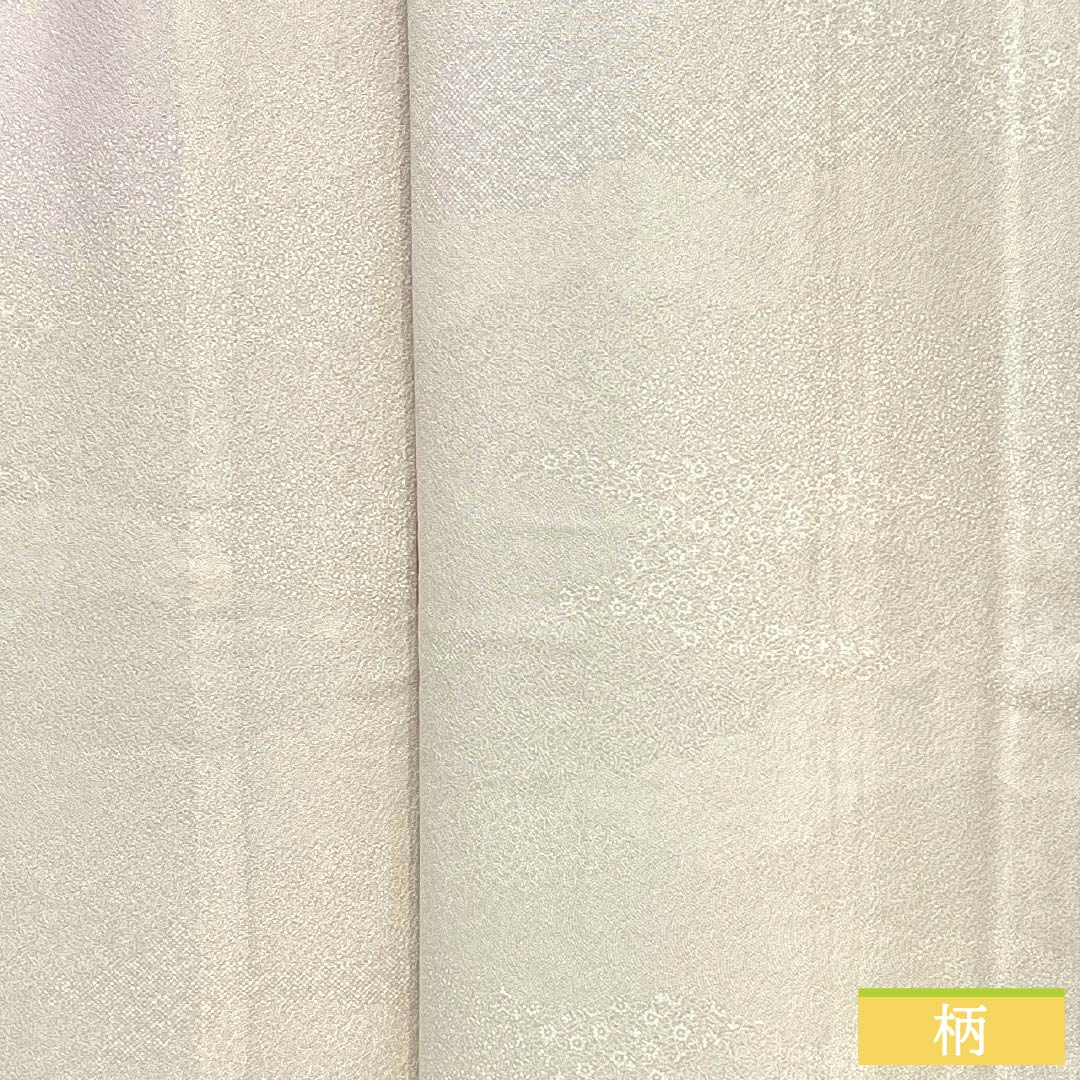 小紋 正絹 身丈164.5cm 裄丈68cm 単衣 白茶色(しらちゃいろ) 丹後ちりめん 極型江戸小紋 染師光擴 彫師双光 Sランク ベージュ系 1115004982425