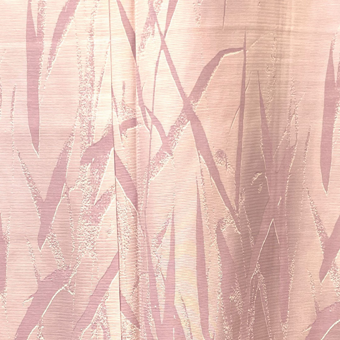 夏物 正絹 小紋 身丈159cm 裄丈62.5cm 桜色(さくらいろ) 抽象模様 しつけ糸付き 未使用品 絽 Aランク ピンク系 1132000533313