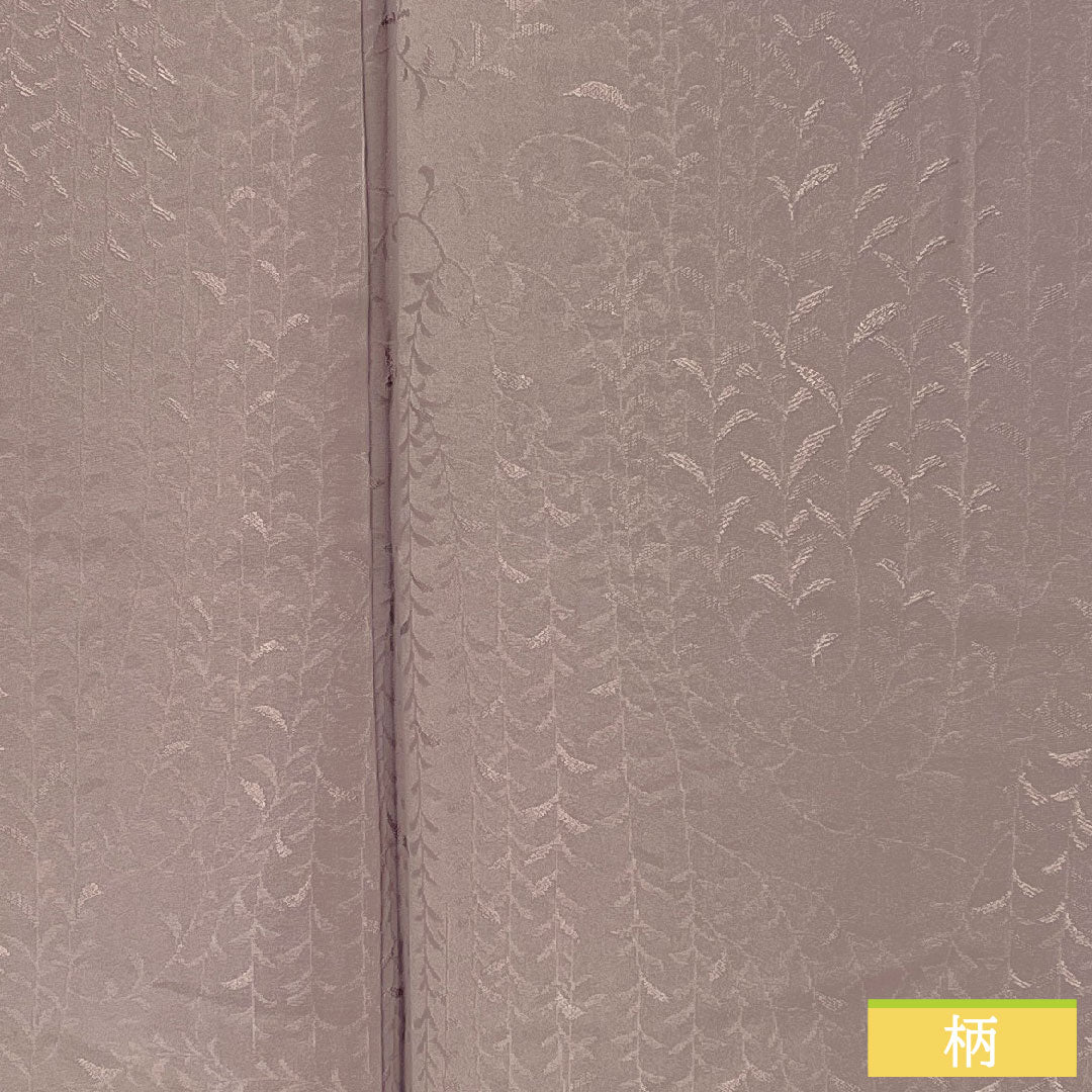 色無地 正絹 身丈155.5cm 裄丈63.5cm 鳩羽鼠色(はどばねずいろ) 一つ紋 違い鷹の羽 袷 Aランク 紫系 1114001753320