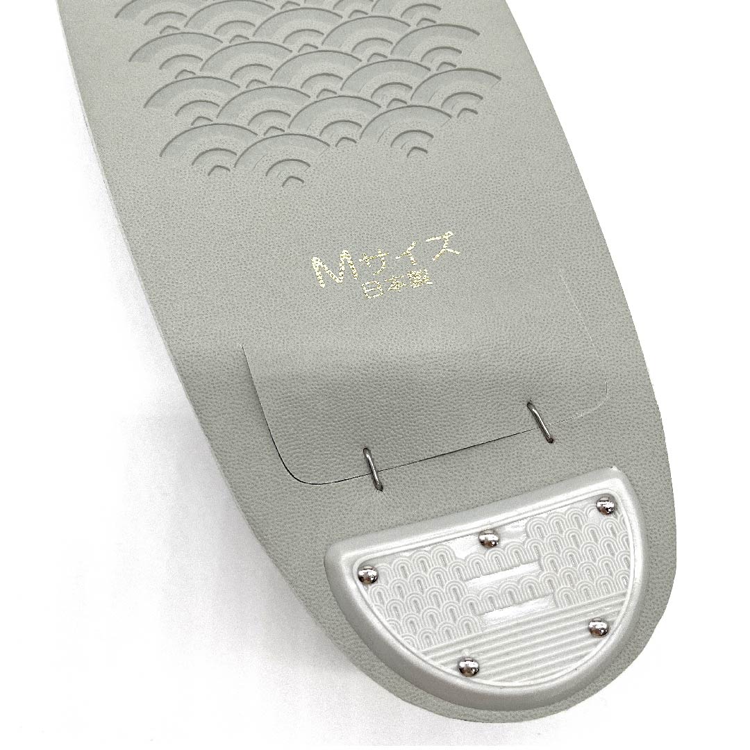 (New old stock) Sandals, synthetic leather, silk Inden, double-layered sole, casual, length 23cm, size M, grey, NEW rank, 1122001211222