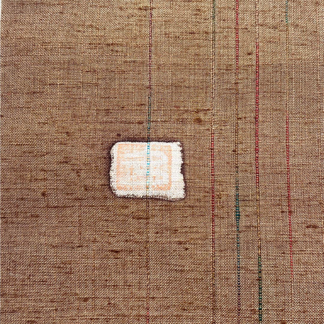 名古屋帯 茶色 かんざし つげぐし 染帯 帯丈372cm 正絹 Sランク ポイント柄 カジュアル 茶系 1124003162314 名古屋仕立て