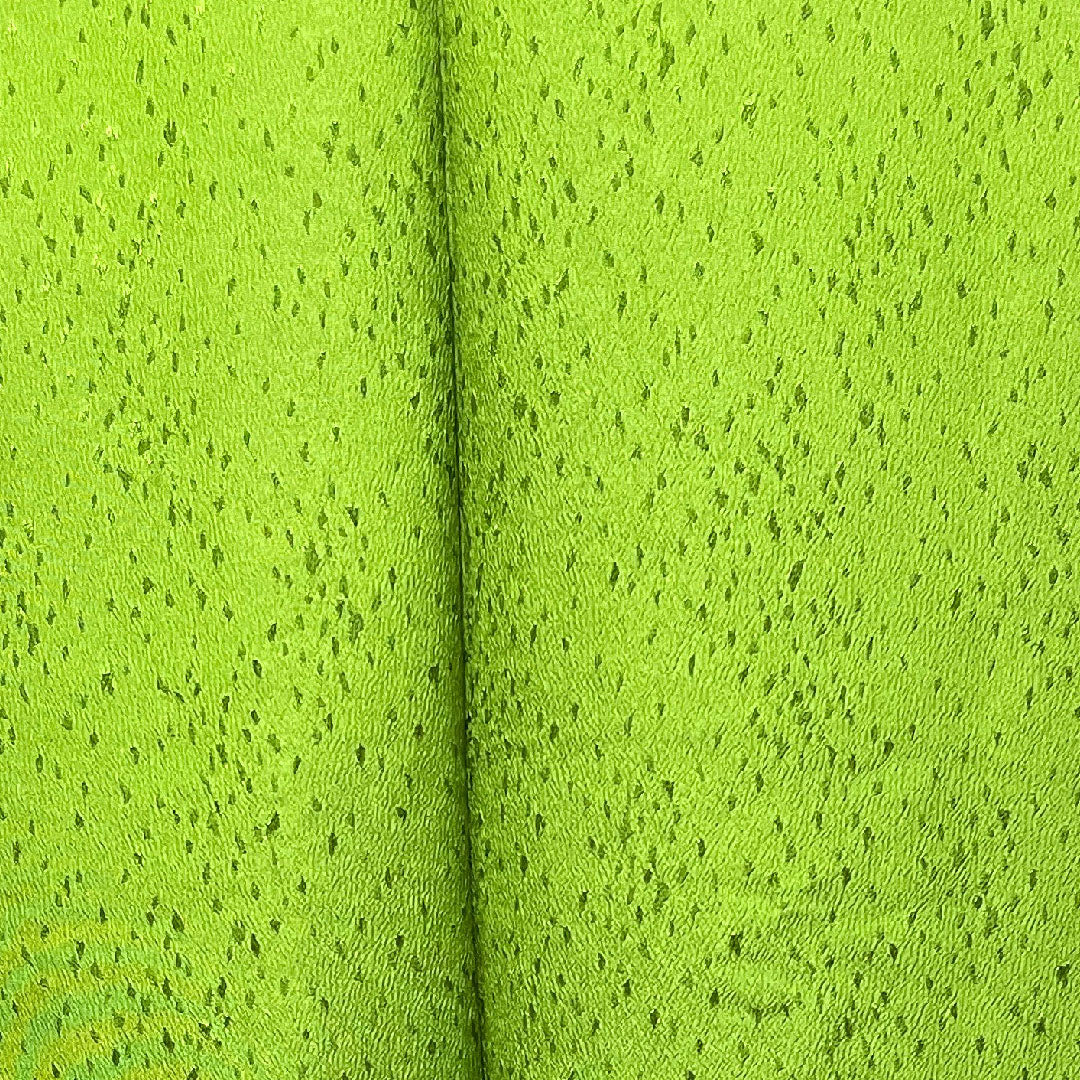 色無地 ポリエステル 常盤色 洗える着物 身丈156cm 裄丈63cm 袷 Sランク 緑系 1114001072319